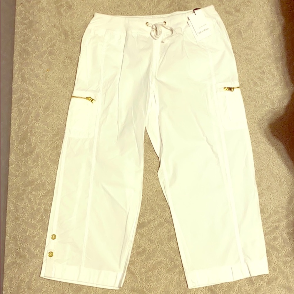 White Cargo Capris